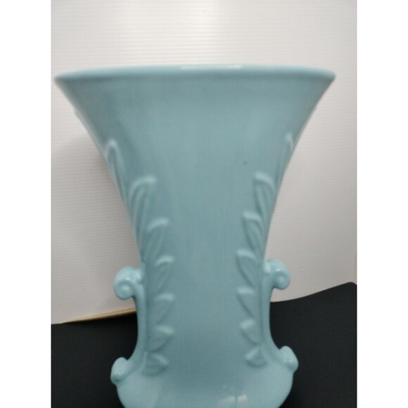 Vintage Abingdon USA Turquoise 10.5”x7" Vase Art Deco - Picture 3 of 14